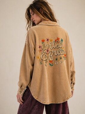 #284 Firm 🌸New! Easel Wild & FREE Cotton Shacket